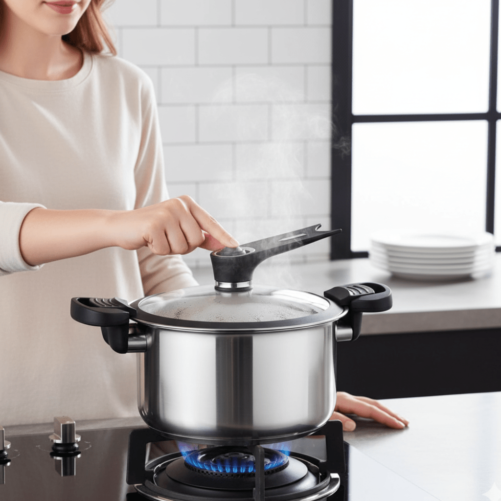STEELPRESS Compact Stainless Steel Pressure Cooker