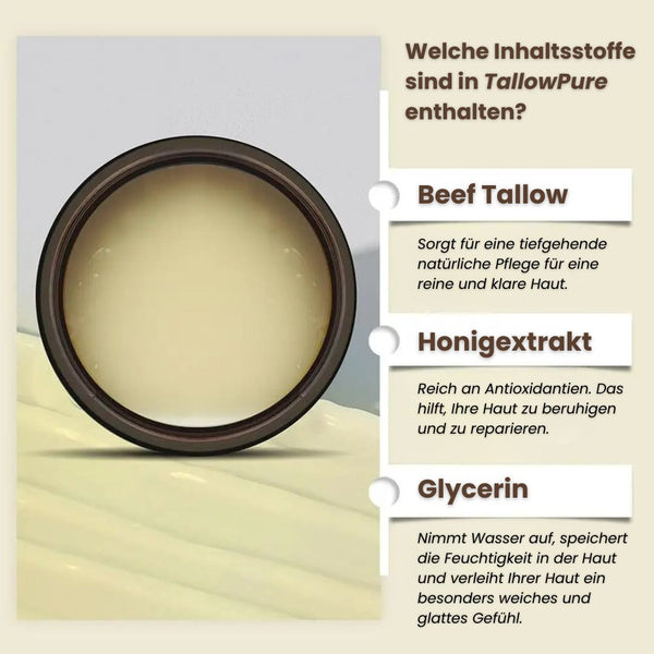 Beef Tallow Moisturizer, Tallow and Honey Skin Cream for Face, Body & Hands