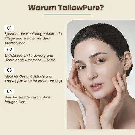 Beef Tallow Moisturizer, Tallow and Honey Skin Cream for Face, Body & Hands