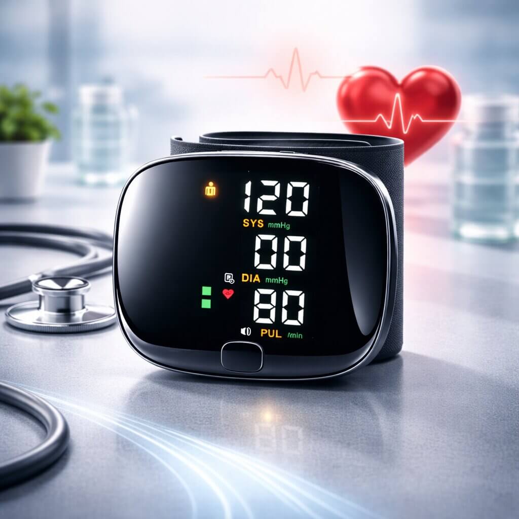 Wrist Blood Pressure Monitor, Rechargeable Digital Device