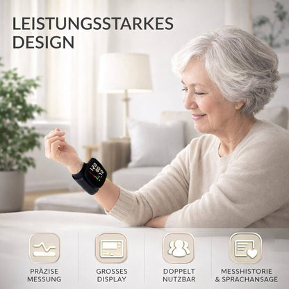 Wrist Blood Pressure Monitor, Rechargeable Digital Device