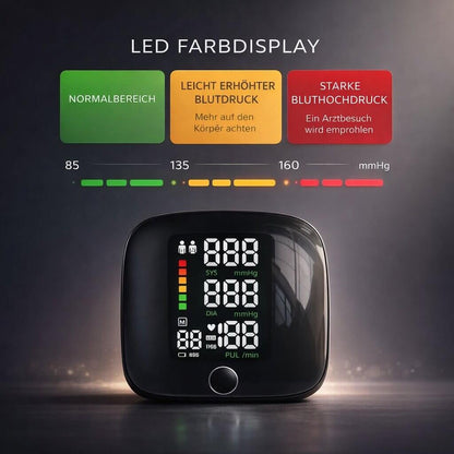 Wrist Blood Pressure Monitor, Rechargeable Digital Device