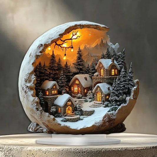 Boho Acrylic Christmas Decoration Figure