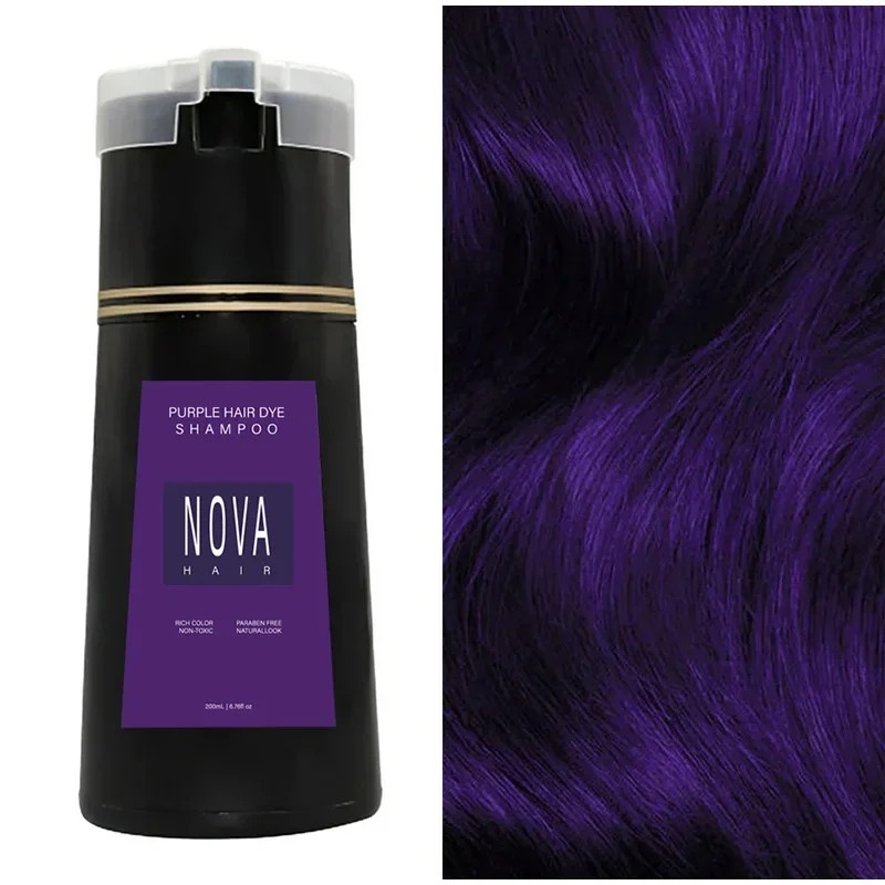 Instant Hair Color Shampoo for Gray Hair, Fast Coloring