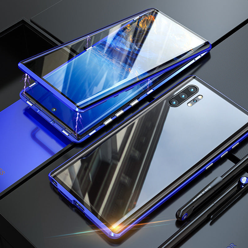 Magnetic Phone Case with Tempered Glass for Samsung Galaxy S20-S23 & Note