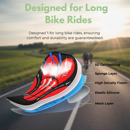 BIKERIDE Shorts Gel-padded Cycling Shorts