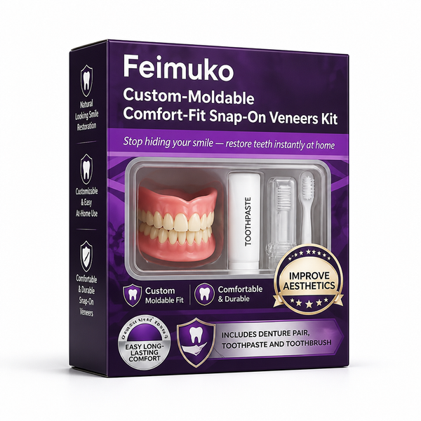 Snap On Veneers Kit, Custom Moldable Cosmetic Veneers for Gaps & Chipped Teeth