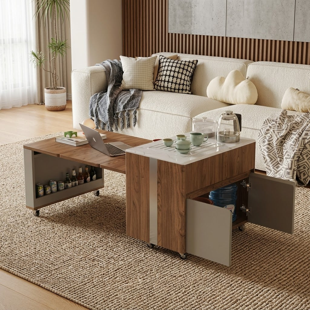 Lift Top Coffee Table, Minimalist Coffee Table with Hidden Storage