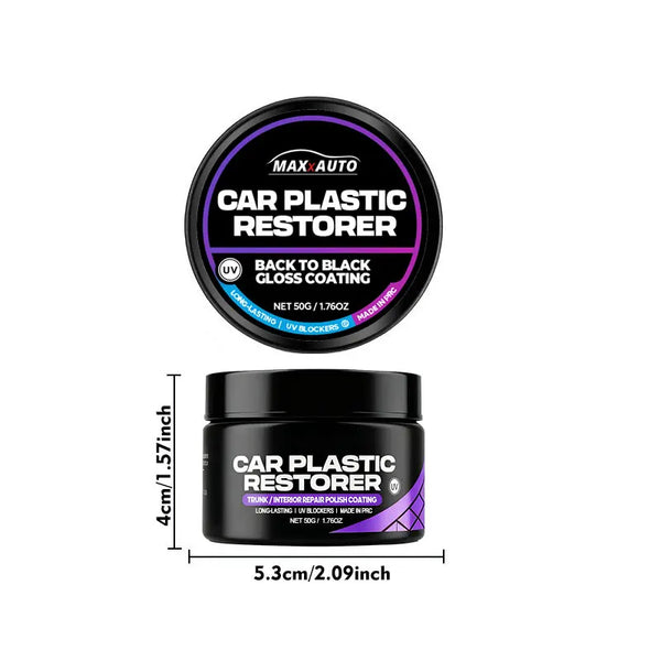 Car Plastic Restorer, Trim & Leather Restoring Wax for Faded Car Interior Surfaces