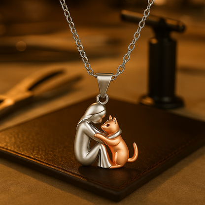 Hug Pendant Necklace (Dog/Cat Designs)