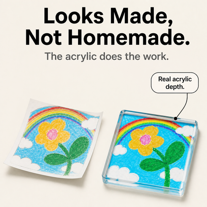 Custom Kids' Drawing Acrylic Fridge Magnets