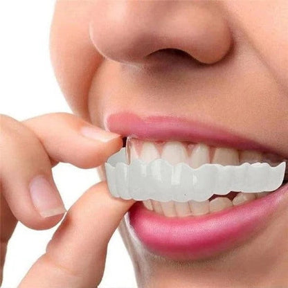 Clip On Veneers with Molding Strip, Upper & Lower Cosmetic Veneer Set for a Natural-Looking Smile