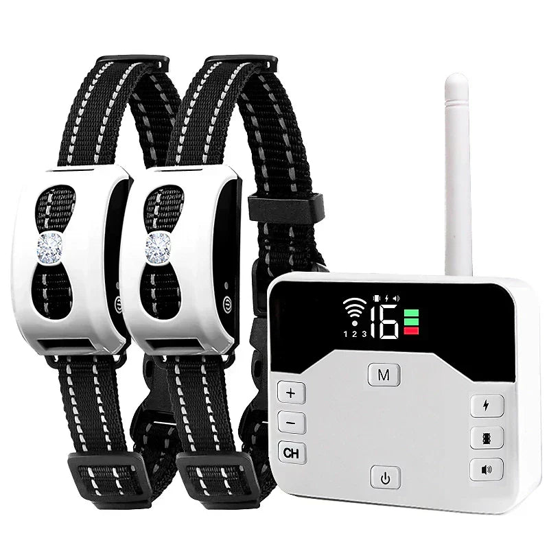 2-in-1 Wireless Dog Fence & Training Collar, Waterproof, Rechargeable