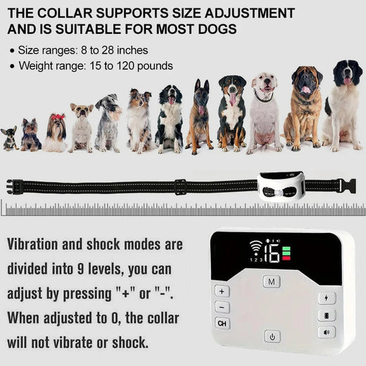 Wireless Dog Fence, 2-in-1 Dog Training Collar with 300 m Range, Waterproof & Rechargeable