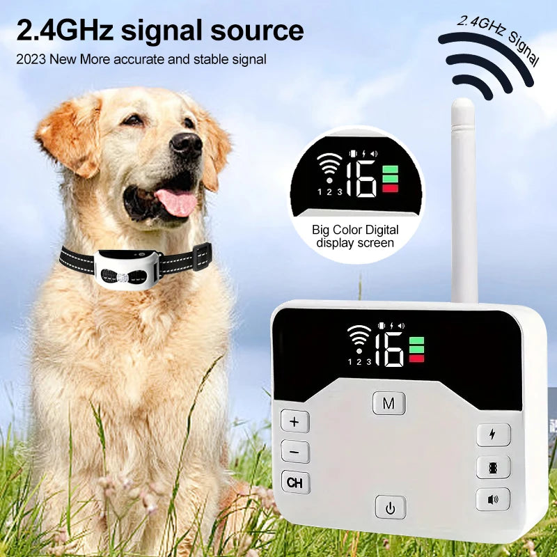 2-in-1 Wireless Dog Fence & Training Collar, Waterproof, Rechargeable