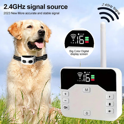 2-in-1 Wireless Dog Fence & Training Collar, Waterproof, Rechargeable