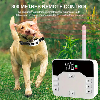 2-in-1 Wireless Dog Fence & Training Collar, Waterproof, Rechargeable