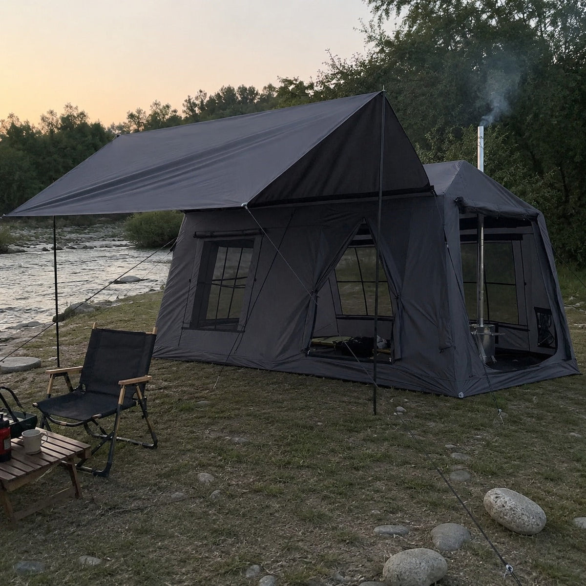 Glamping Tent, Canvas Bell Tent for Camping