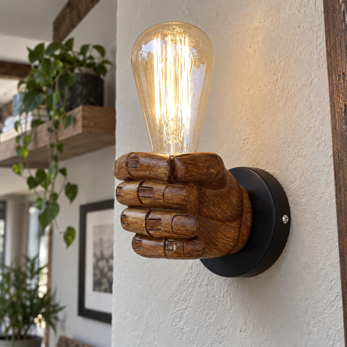 Hand Lamp, Modern Hand Shaped Table Lamp Decor