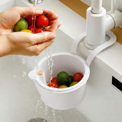 Hanging Dish Drainer with Two-Part Filter System