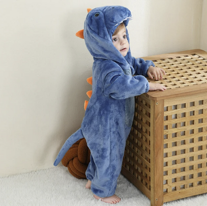 Baby Onesie, Cute Animal Hooded Baby Romper