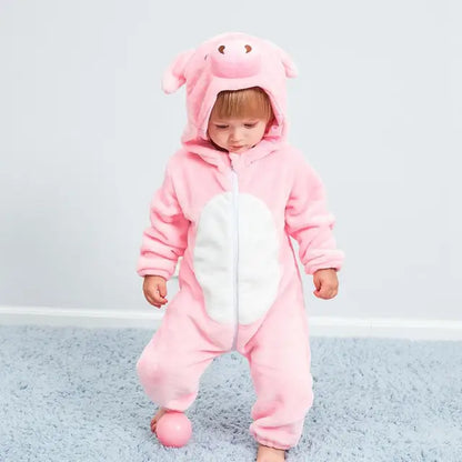 Baby Onesie, Cute Animal Hooded Baby Romper