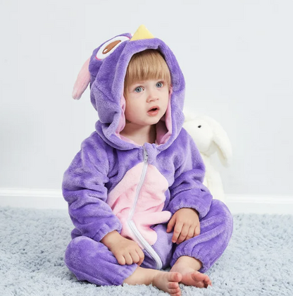 Baby Onesie, Cute Animal Hooded Baby Romper