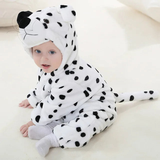 Baby Onesie, Cute Animal Hooded Baby Romper