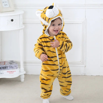 Baby Onesie, Cute Animal Hooded Baby Romper