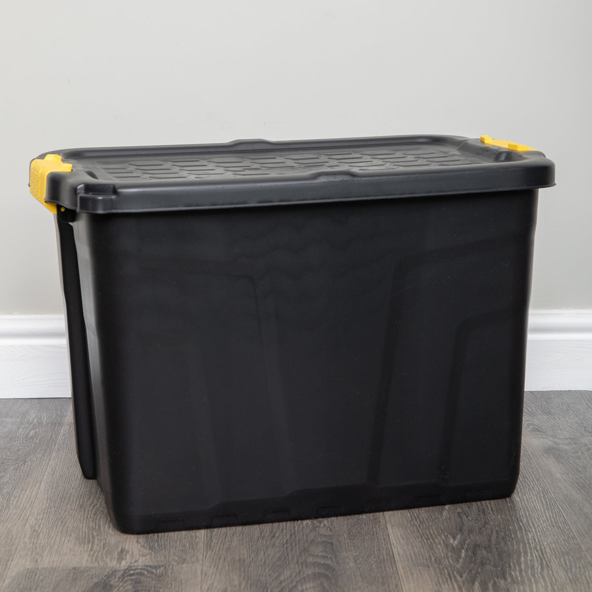 Heavy Duty Storage Bins with Lids, 60L Lockable Stackable Storage Tote
