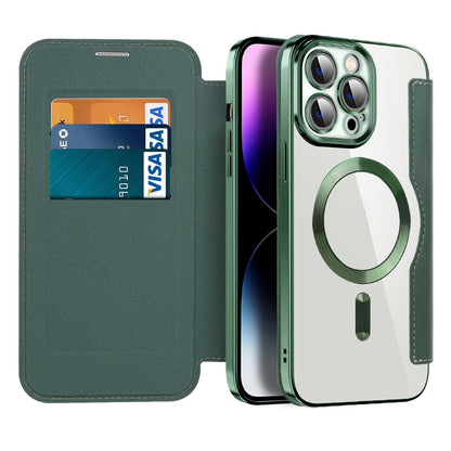 Magnetic Flip Phone Case with Card Slot, Shockproof