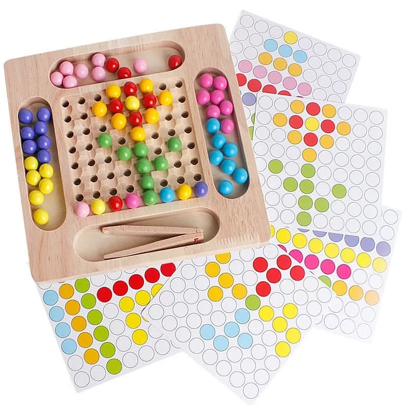 Colormatch Montessori Wooden Bead Sorting Game
