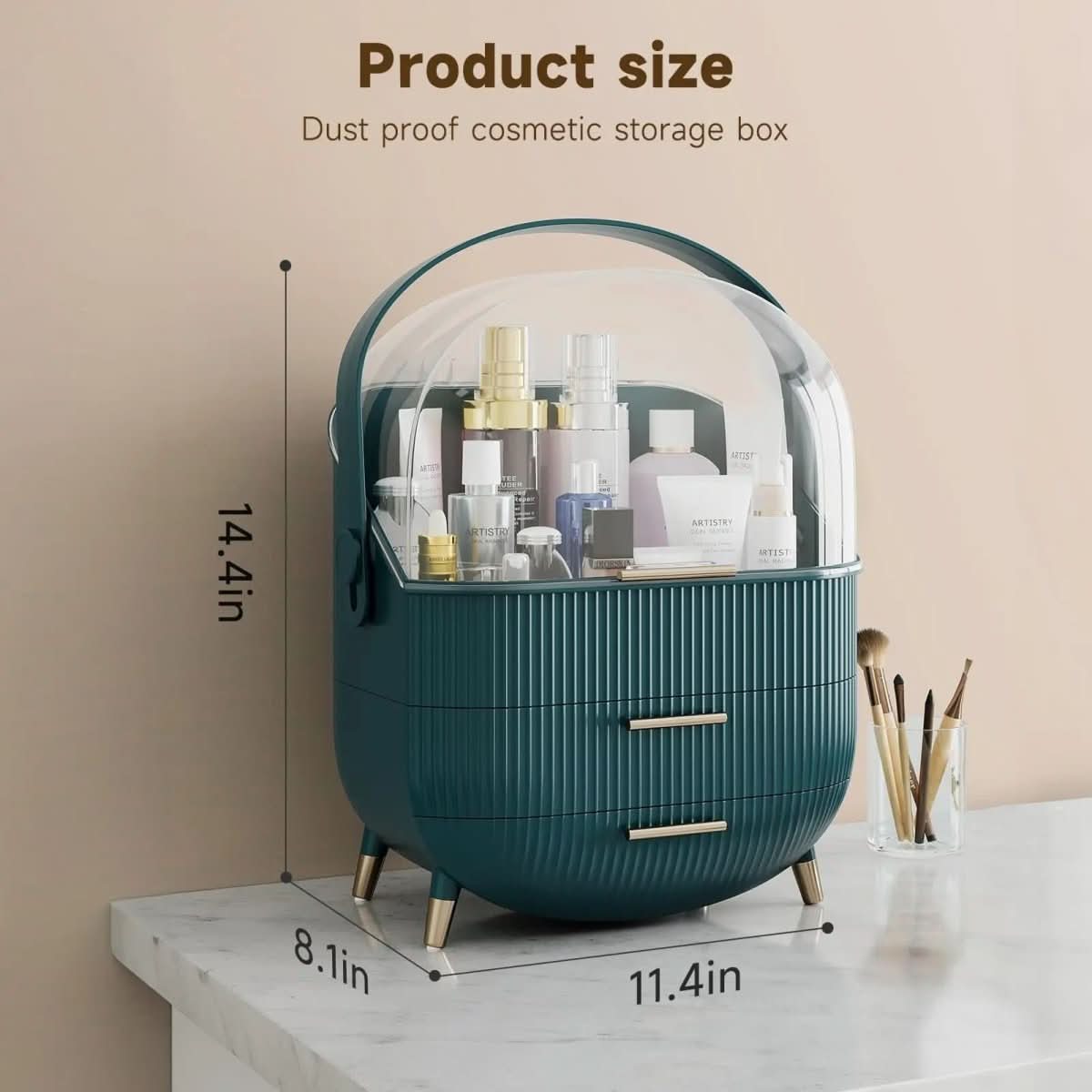 BEAUTYSENSE Makeup Organizer Dustproof Waterproof Cosmetic