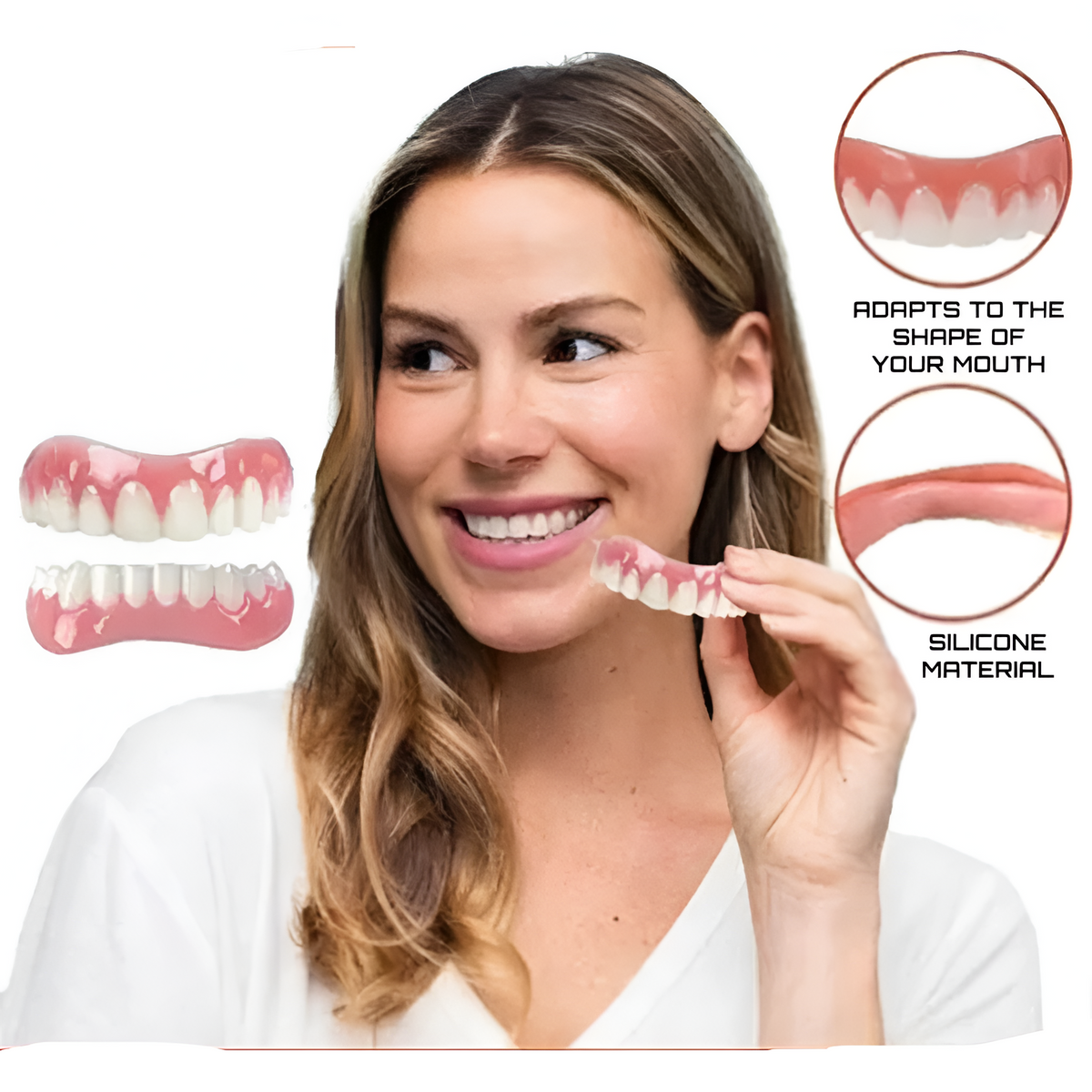 Denture Adjustment Kit, Reusable Fitting Material to Help Upper & Lower Cosmetic Dentures Sit Snugly – photo 2