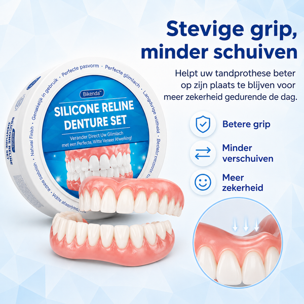 DIY Denture Kit, At Home Moldable Upper & Lower Cosmetic Dentures
