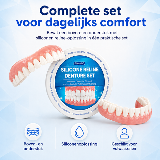 DIY Denture Kit, At Home Moldable Upper & Lower Cosmetic Dentures