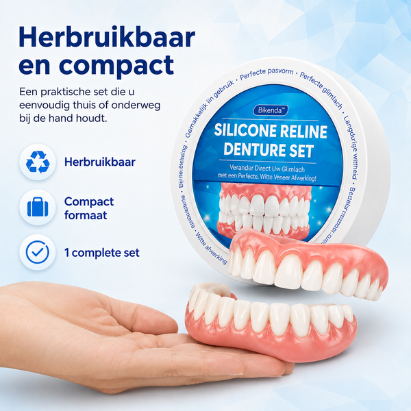 DIY Denture Kit, At Home Moldable Upper & Lower Cosmetic Dentures