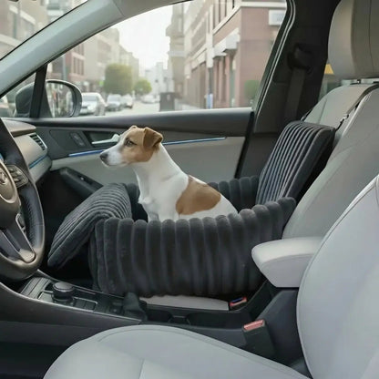 Dog Car Seat, Elevated Pet Booster Seat for Safe Car Travel with Small Dogs