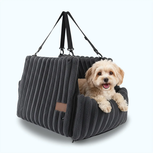 Dog Car Seat, Elevated Pet Booster Seat for Safe Car Travel with Small Dogs