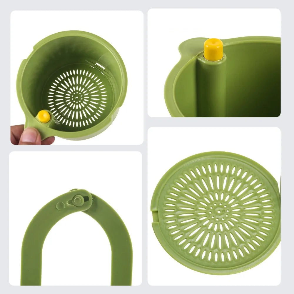 Hanging Dish Drainer with Two-Part Filter System