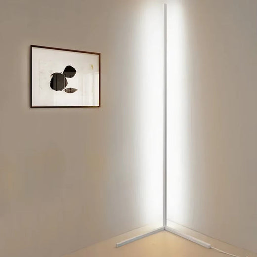 LED Corner Floor Lamp, Dimmable Modern Standing Lamp with Remote and 3 Color Temperatures