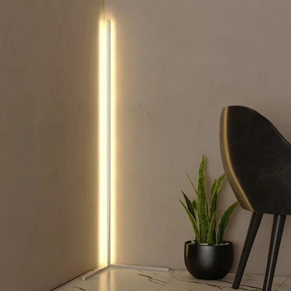 Dimmable LED Corner Floor Lamp with Remote