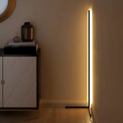 Dimmable LED Corner Floor Lamp with Remote