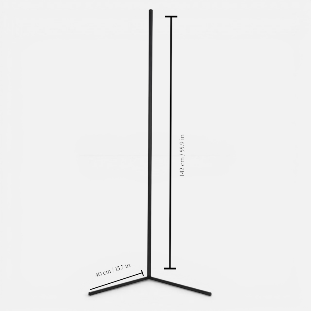 Dimmable LED Corner Floor Lamp with Remote