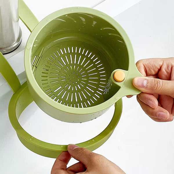 Sink Strainer Basket, Hanging Faucet Drain Basket with Two-Part Filter for Kitchen Sink