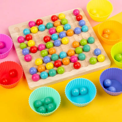 Colormatch Montessori Wooden Bead Sorting Game