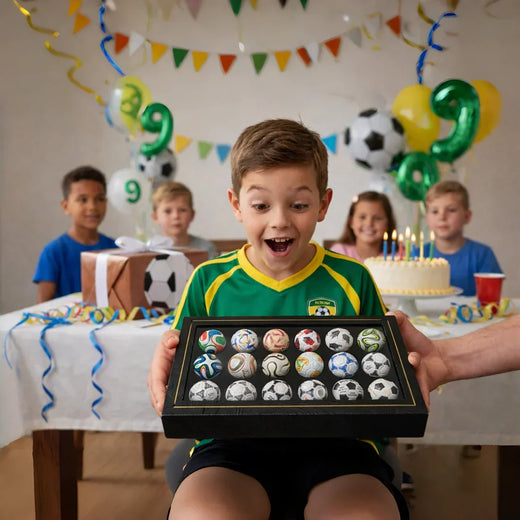 Mini Soccer Ball Collection, 15 Piece Collectible Mini Footballs Set for Soccer Fans & Collectors