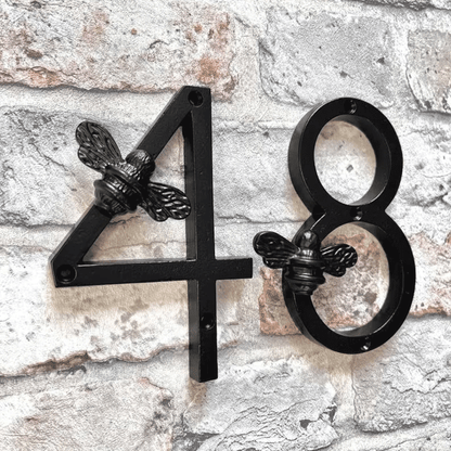 Bee-Inspired House Number Plaque – Customizable with 5 Digits
