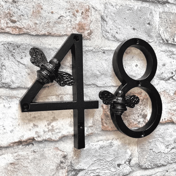 House Number Sign, Bee Design Address Numbers for Front Door, Garden Gate & Wall