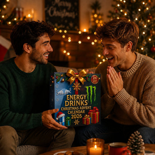Energy Drink Advent Calendar 2026, 24 Door Christmas Countdown with Decorative Can Motifs